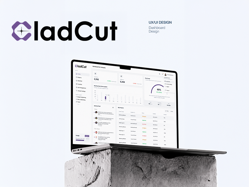 CladCut dashboard design