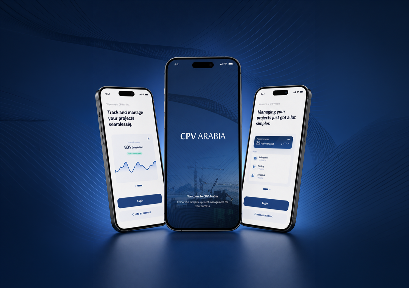 CPV Arabia mobile app project dashboard