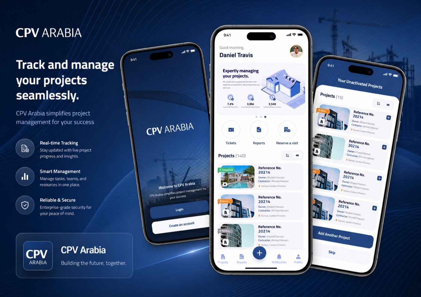 CPV Arabia mobile app onboarding form