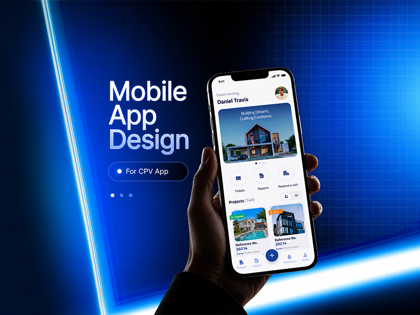 CPV Arabia mobile app design