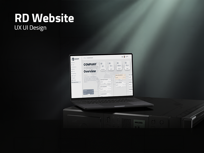 RDApp website UX UI design